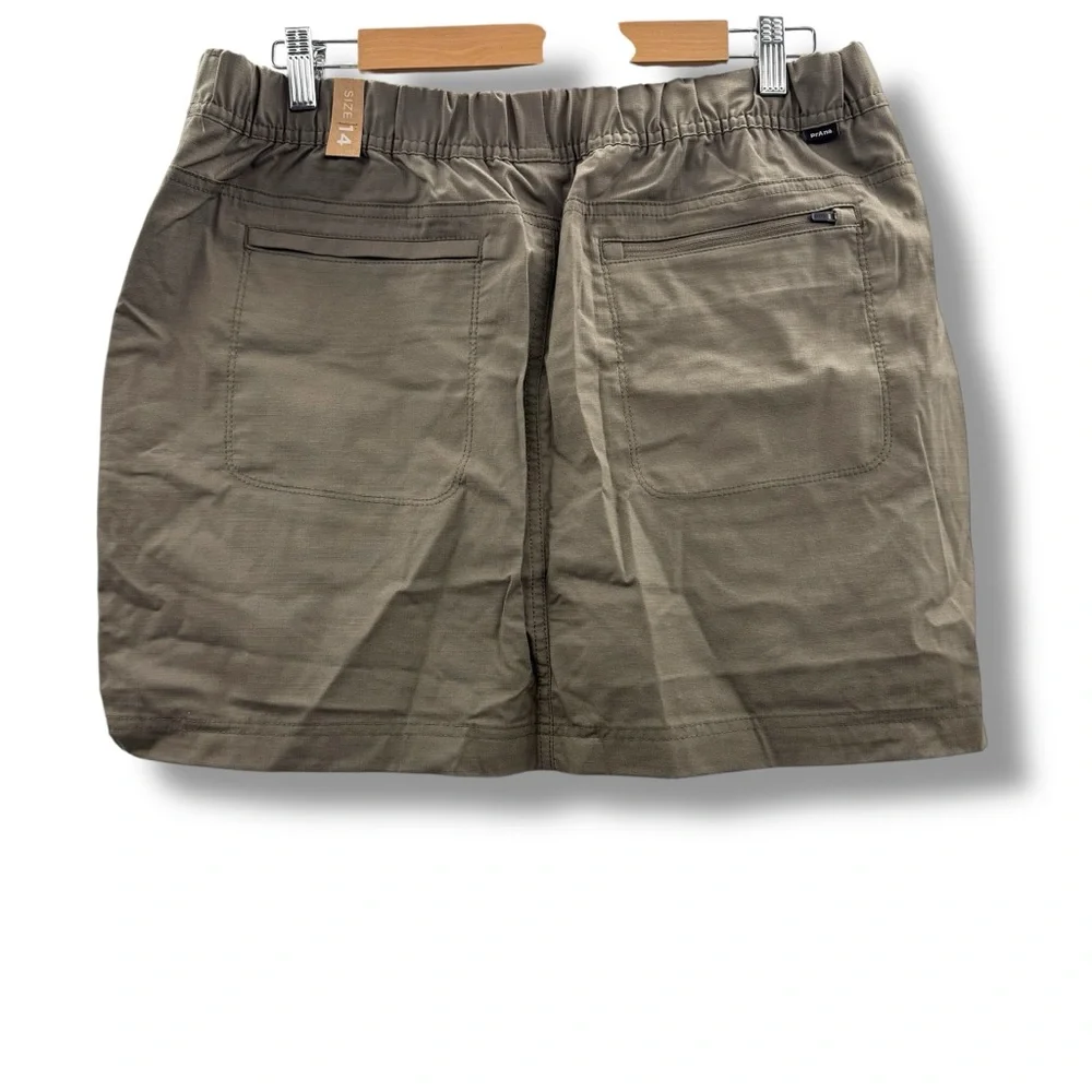 Prana Double Peak Skort in Mud Tan Brown Sz 14 NEW‎